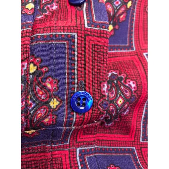 Balenciaga Burgundy Tiled Paisley Mid Length Casual Maxi Dress - Picture 10 of 12